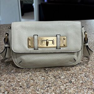 Talbots Cream Crossbody Bag with Gold Accents